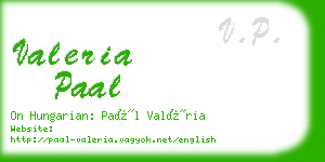 valeria paal business card